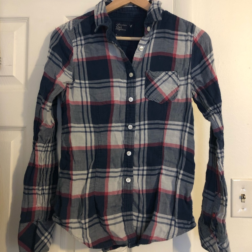 2/$10 American Eagle flannel top